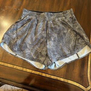 lululemon athletica Black and White Patterned Athletic Shorts